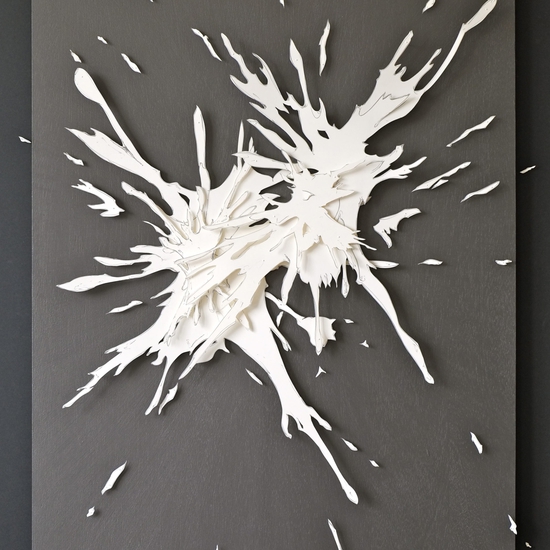Andreas Kocks: Pleased to Meet You (#1464D), 2014, Drawing on watercolor paper on wood (framed), 46.5 x 35.5 x 2.75 inches