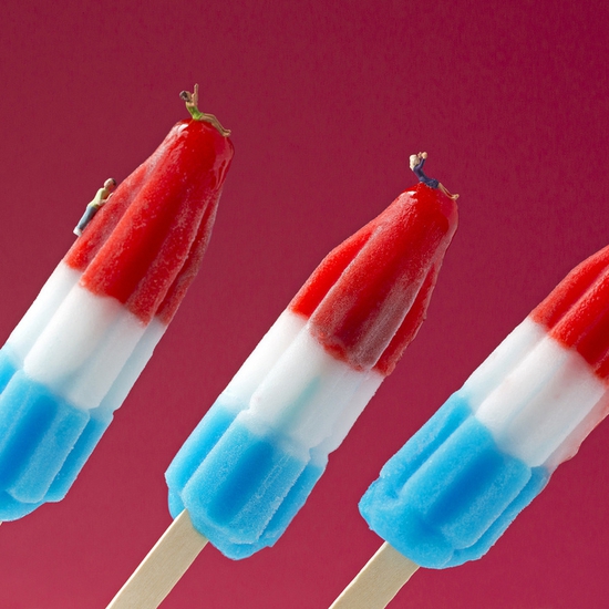 Christopher Boffoli: Rocket Pops, 2014, Archival pigment ink print on metallic paper