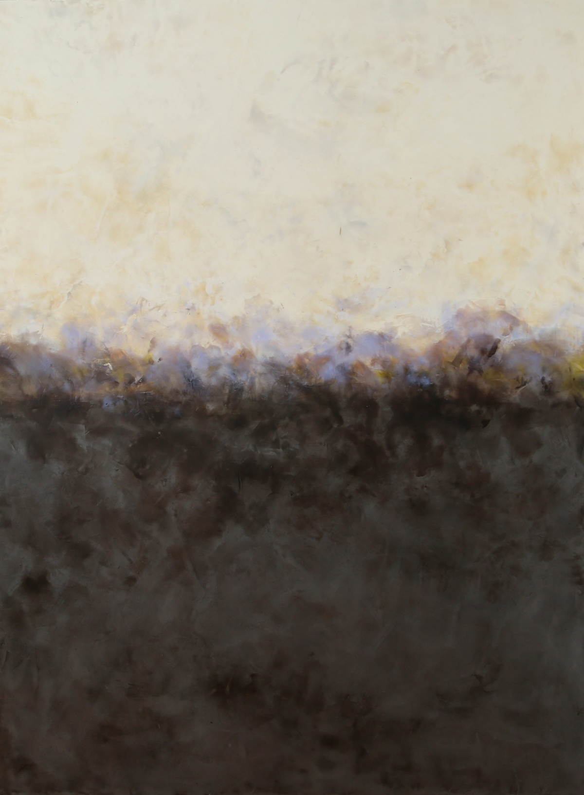 Betsy Eby: Deep River, 2015, Encaustic on canvas over panel, 80 x 60 x 2 inches