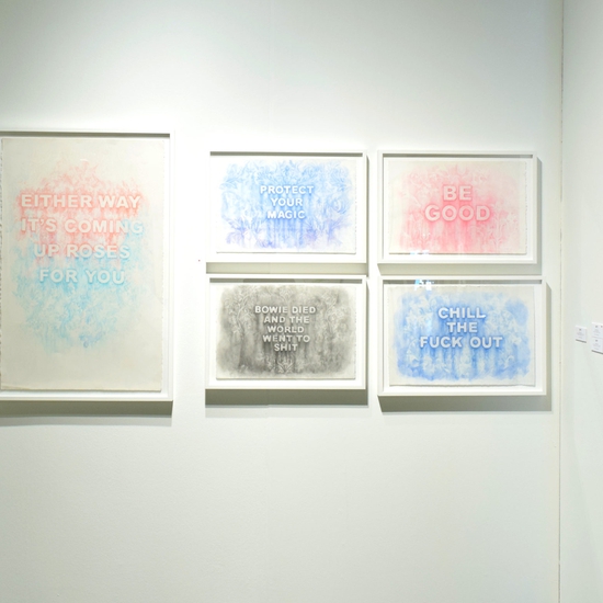 Amanda Manitach drawings at Seattle Art Fair