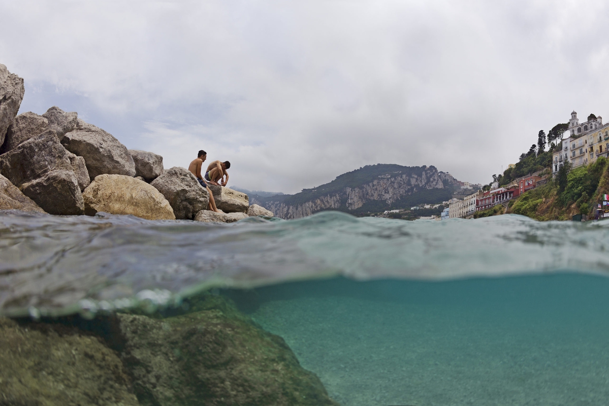 Deb Achak: Before the Jump, Capri, 2017, Digital archival fine art print, 20x30, 30x45, 40x60 inches