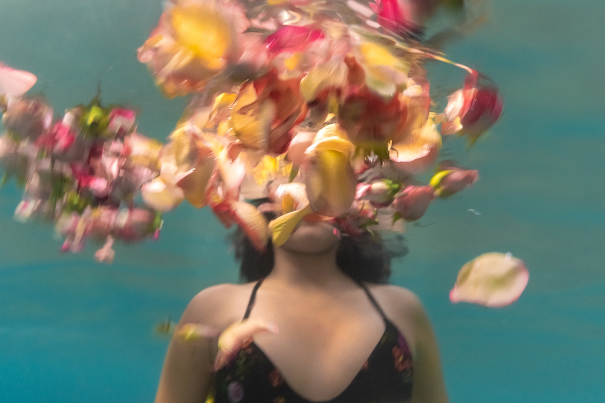 Deb Achak | Local Girl with Flowers, 2020, Digital archival pigment print 20 x 30, 30 x 45, 40 x 60 inches