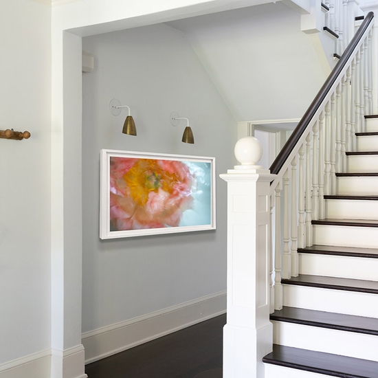 Installation view of Blush Peony Floating