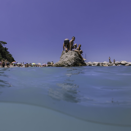 Deb Achak: The Rock, Marina Grande, Capri, 2017, digital archival fine art print, 20x30, 30x45, 40x60 inches