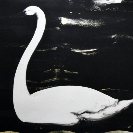 Joe Andoe: Swan, 1994, Giclee print, 20.25 x 24.45 inches, Edition of 70