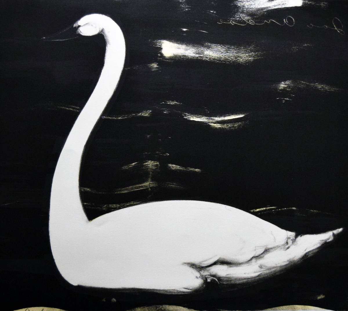 Joe Andoe: Swan, 1994, Giclee print, 20.25 x 24.45 inches, Edition of 70