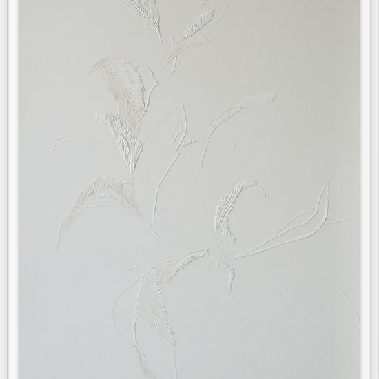 Andreas Kocks: Untitled #2005, 2020, Carved watercolor paper, 30 x 22 inches (framed dimensions: 34.25 x 26 x 2 inches)