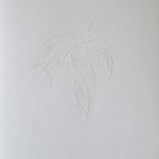 Andreas Kocks: Untitled #2009, 2020, Carved watercolor paper, 30 x 22 inches