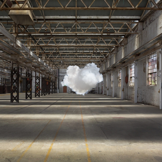 Berndnaut Smilde creates surreal photographs by fabricating temporary cloud formations in architectural and external spaces, documenting the transitory and illusive moment.