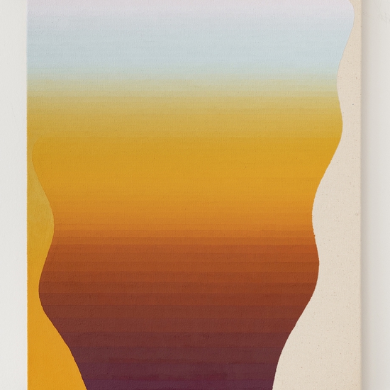 Audrey Stone: Between, 2021, Acrylic on canvas, 17 x 14 inches