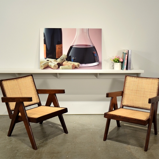 Gallery install of 'Decanter Men'