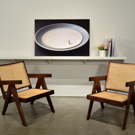 Gallery install of 'Doughy Footsteps'