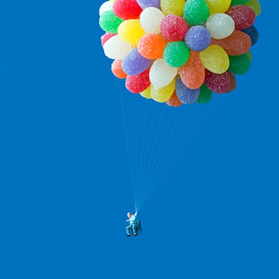 Gumdrop Balloonist, 2013, Archival pigment print on metallic paper, Available in various sizes