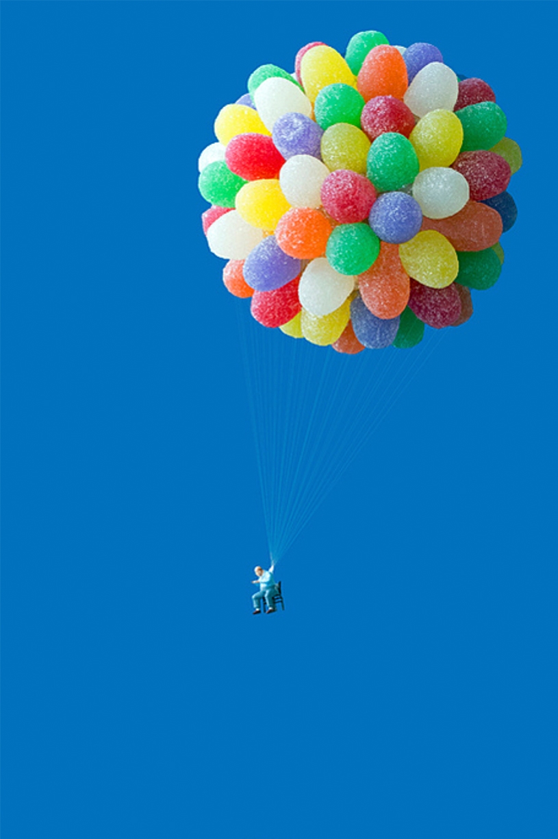 Gumdrop Balloonist, 2013, Archival pigment print on metallic paper, Available in various sizes