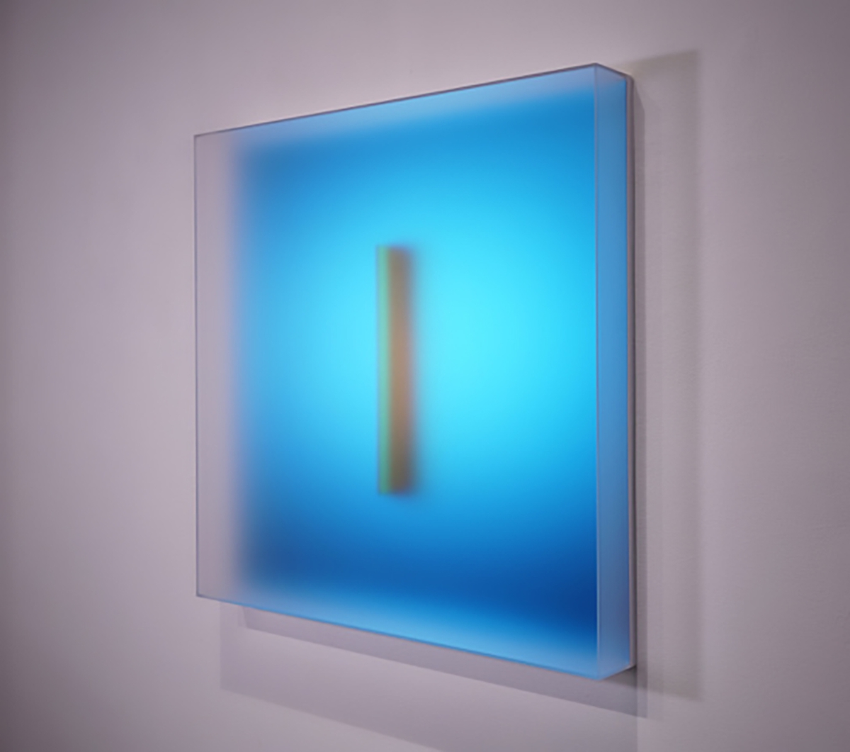 Casper Brindle, Light Glyph, 2025, 101425-4, Light Blue, 2025, Pigmented acrylic, 36 x 36 x 4 inches