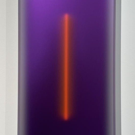 SOLD Casper Brindle: Light Glyph Purple 062724, 2024, Acrylic, 23 x 10 x 3.25 inches