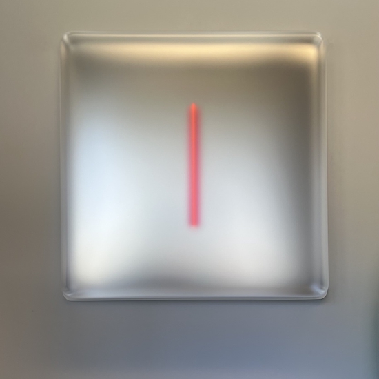 Casper Brindle, Light Glyph VF63 Silver, 2023, Pigmented acrylic, 40.5 x 40.5 x 5.5 inches
