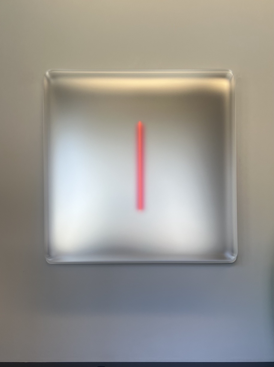 Casper Brindle, Light Glyph VF63 Silver, 2023, Pigmented acrylic, 40.5 x 40.5 x 5.5 inches
