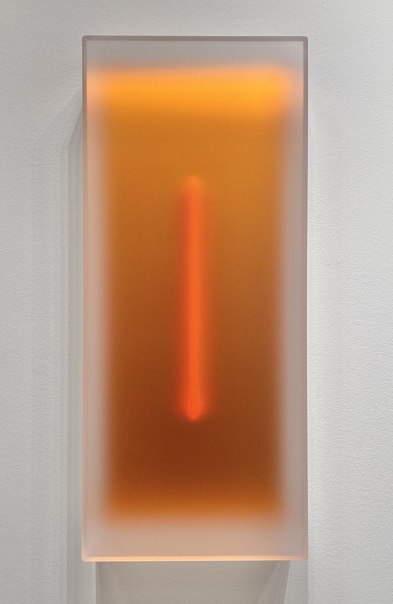 Casper Brindle, Light Glyph 2026 Orange, 2026, Pigmented acrylic, 23 x 10 x 3.25 inches