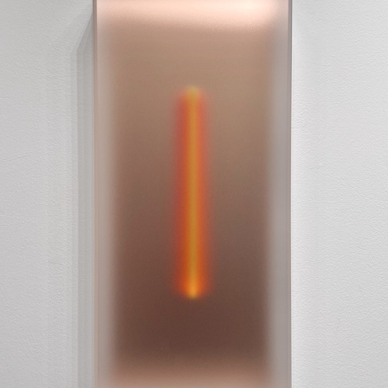 Casper Brindle, Light Glyph 2026 Rose, 2026, Pigmented acrylic, 23 x 10 x 3.25 inches