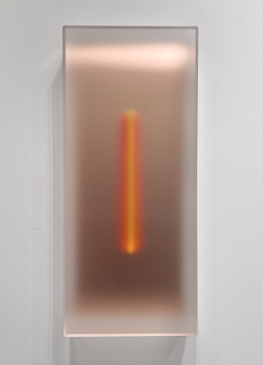 Casper Brindle, Light Glyph 2026 Rose, 2026, Pigmented acrylic, 23 x 10 x 3.25 inches