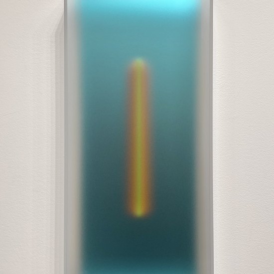 Casper Brindle, Light Glyph 2026 Teal, 2026, Pigmented acrylic, 23 x 10 x 3.25 inches