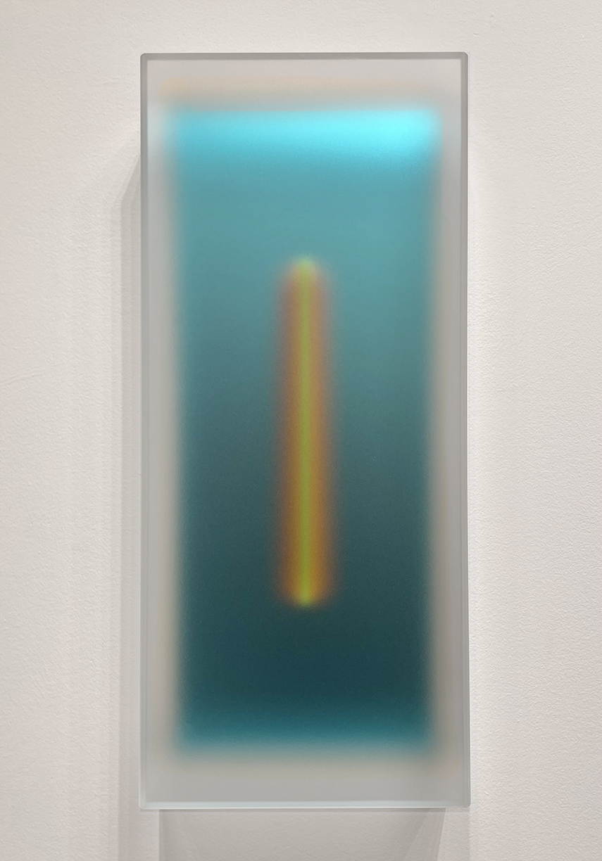 Casper Brindle, Light Glyph 2026 Teal, 2026, Pigmented acrylic, 23 x 10 x 3.25 inches