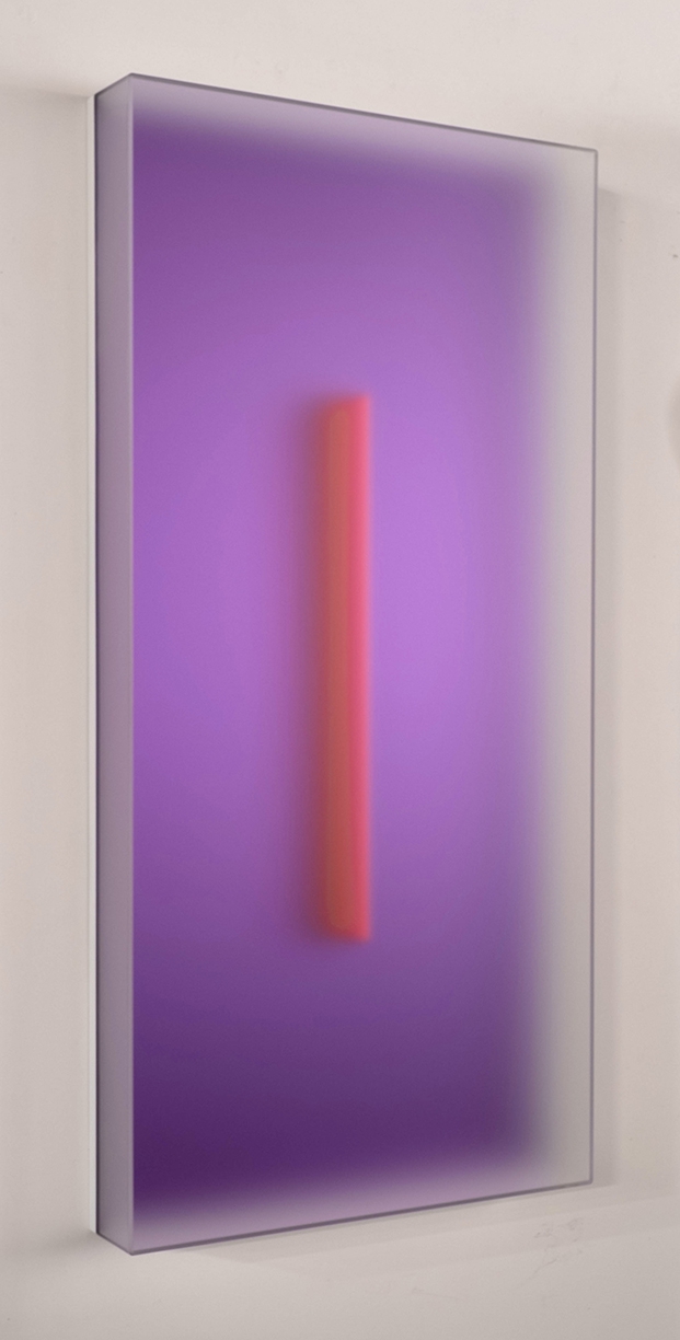 Casper Brindle, Light Glyph Purple 117, 2024, Pigmented acrylic, 48 x 24 x 4 inches