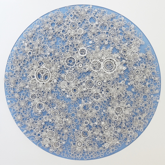 Rogan Brown: Quantum Foam, 2019, Cut paper, 34 x 34 x 4 inches