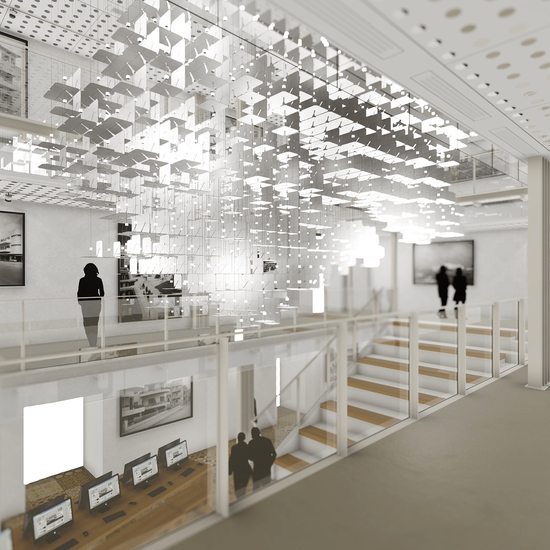 Brian Brush creates large scale interactive installation artworks through the use of light, metals and technology