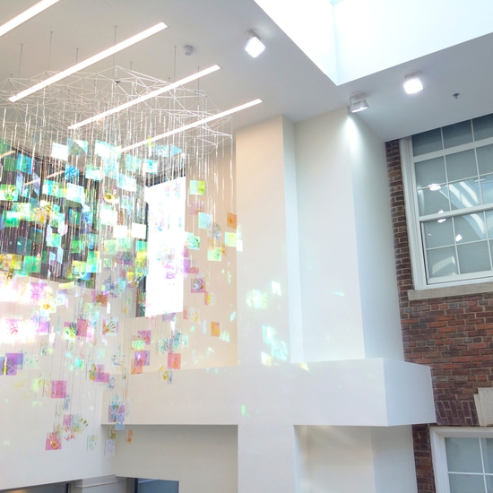 Brian Brush creates large scale interactive installation artworks through the use of light, metals and technology