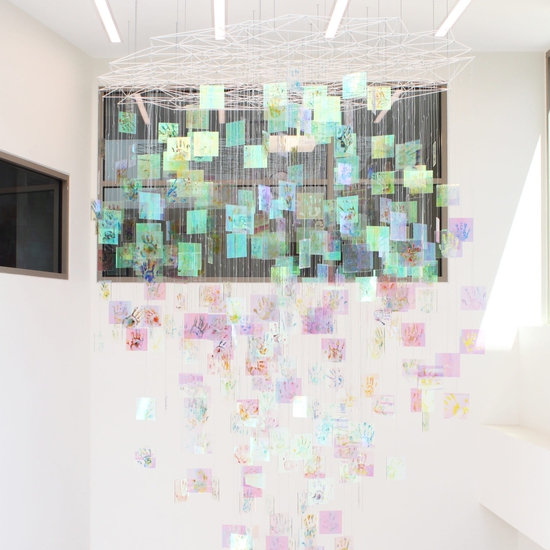 Brian Brush creates large scale interactive installation artworks through the use of light, metals and technology