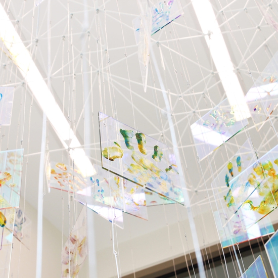 Brian Brush creates large scale interactive installation artworks through the use of light, metals and technology