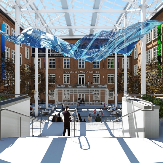 Brian Brush creates large scale interactive installation artworks through the use of light, metals and technology