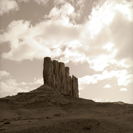 Jules Frazier: Butte, Monument Valley, Arizona 1995, 2009, Fine art archival print, 22 x 22 inches and 40 x 40 inches