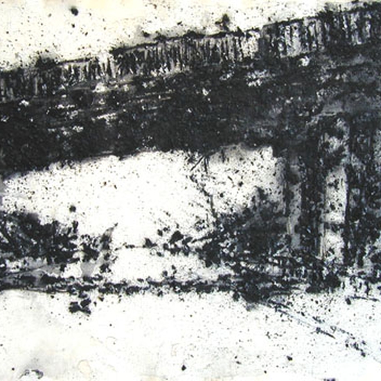 Philippe Cognée: Proliferation #3, 1998, Charcoal, acrylic on paper, 31.5 x 47 inches
