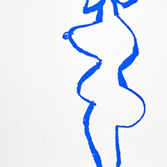 (9118) Flower Woman Ultramarine Blue -- Annie Morris