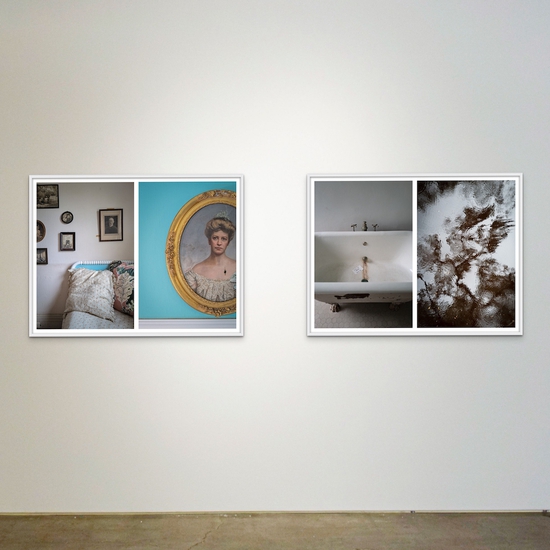 Installation of 'I Sleep With A Hole In My Heart' and 'Washed in Reflection'