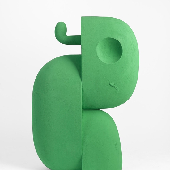 Iván Carmona: Paisaje Verde, 2022, Mineral silicate paint on ceramic, 41 x 27.5 x 11 inches