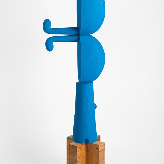 Iván Carmona: Campo Abierto, 2022, Mineral silicate paint on ceramic, 78.5 x 26 x 14 inches