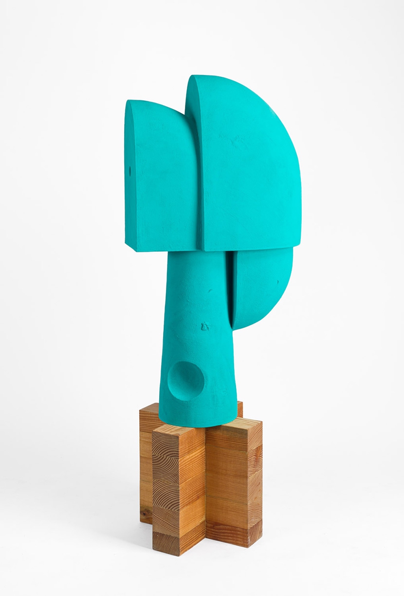Iván Carmona: Horizonte, 2022, Mineral silicate paint on ceramic, 62.5 x 21 x 14 inches