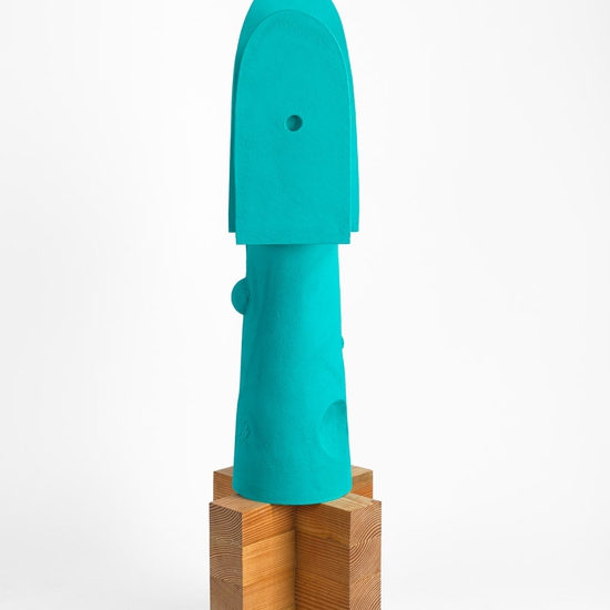 Iván Carmona: Horizonte, 2022, Mineral silicate paint on ceramic, 62.5 x 21 x 14 inches