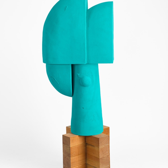 Iván Carmona: Horizonte, 2022, Mineral silicate paint on ceramic, 62.5 x 21 x 14 inches