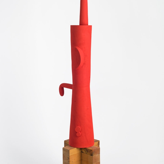Iván Carmona: Mariconeo, 2022, Mineral silicate paint on ceramic, 82 x 20.5 x 16 inches