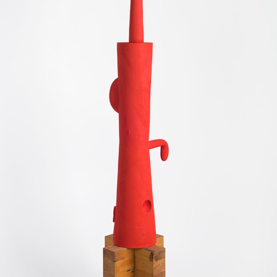 Iván Carmona: Mariconeo, 2022, Mineral silicate paint on ceramic, 82 x 20.5 x 16 inches