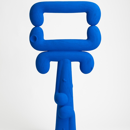 Iván Carmona, Mirador al Cielo, 2025, Flashe paint on ceramic, 42.25 x 21 x 7 inches