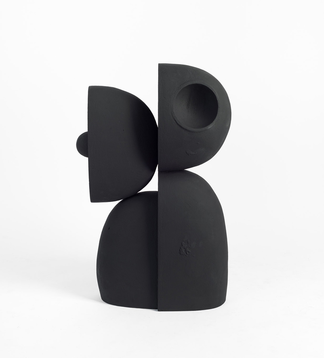 Iván Carmona: Oscuro, 2022, Mineral silicate paint on ceramic, 36.5 x 23 x 10.5 inches