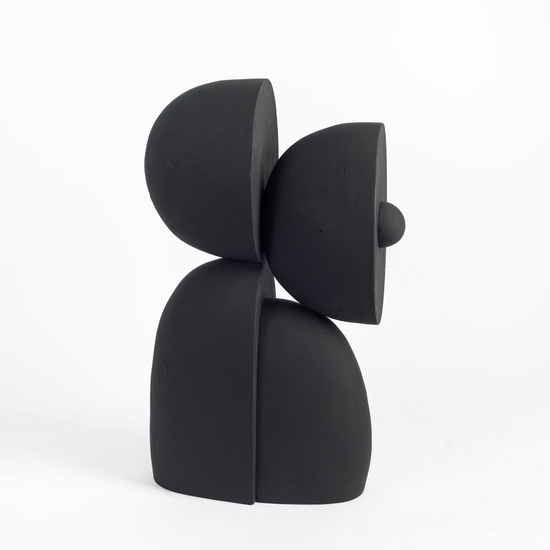 Iván Carmona: Oscuro, 2022, Mineral silicate paint on ceramic, 36.5 x 23 x 10.5 inches