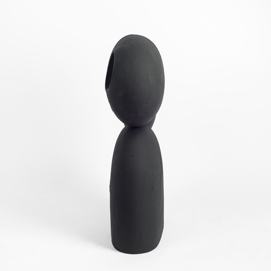 Iván Carmona: Oscuro, 2022, Mineral silicate paint on ceramic, 36.5 x 23 x 10.5 inches