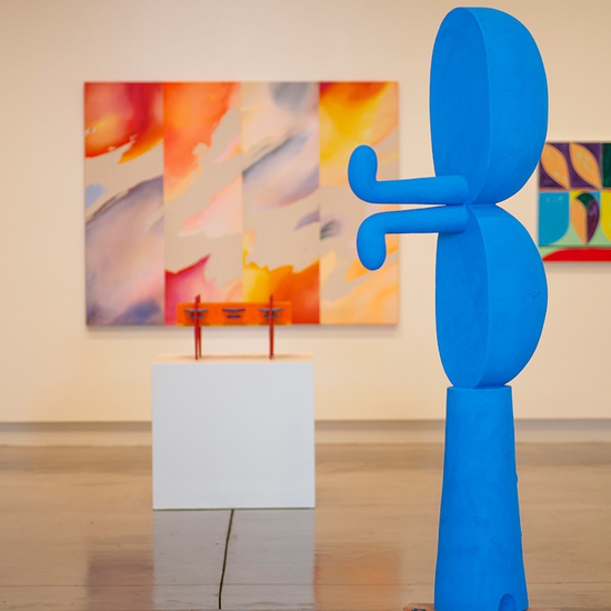 Installation at Schneider Art Museum 'Geometric Roots & Organic Foundations' 2023. Photo by Ezra Marcos, courtesy of the Schneider Art Museum